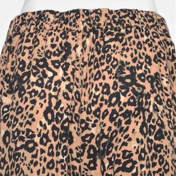 Aritzia Wilfred Faun High Waisted Cropped Wide-Leg leopard Print Pants Size S - Picture 6 of 10
